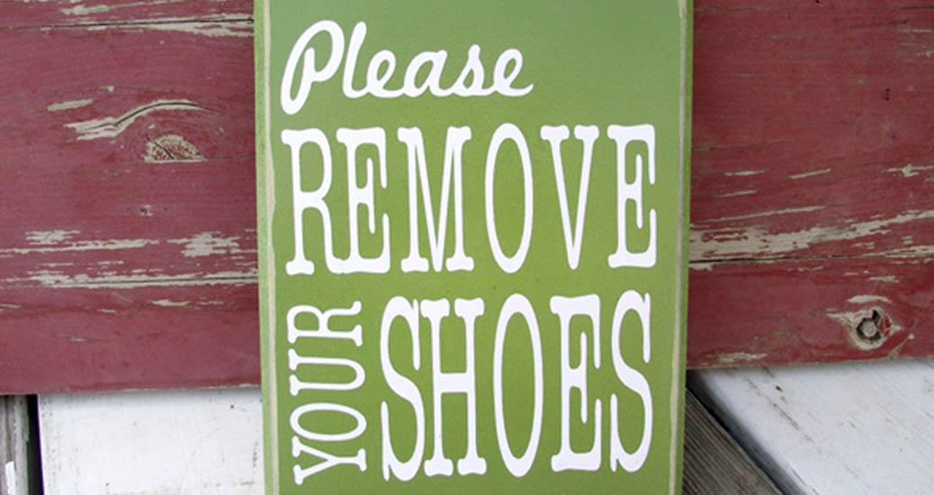no shoes in the house rule